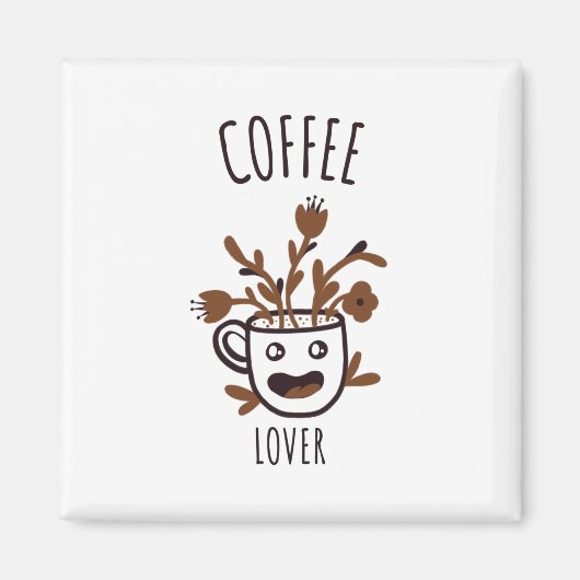 Kaffee Liebhaber Magnet (Vorne)