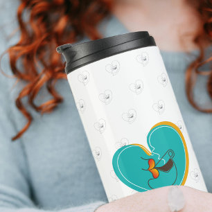 Kaffee Liebhaber muackS-Editierbarer Text Thermosbecher