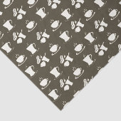 Kaffee-Liebhaber-Muster auf Brown Seidenpapier (Ausschnitt)