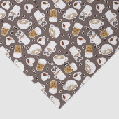 Kaffee-Liebhaber-Muster Brown Seidenpapier (Ausschnitt)