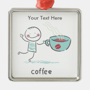 Kaffee-Liebhaber Ornament Aus Metall