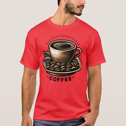 Kaffee-Liebhaber retro T-Shirt (Vorderseite)