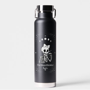 Kaffee-Liebhaber-Tarot-Skelett-Launen-Goth-Tierkre Trinkflasche