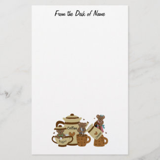 Kaffee-Liebhaber-Teddybär stationär Briefpapier