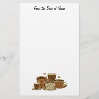 Kaffee-Liebhaber-Teddybär stationär Briefpapier