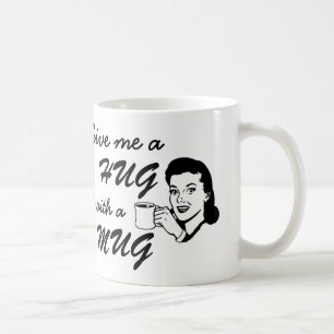 Kaffee-Liebhaber-Umarmung mit einer Tasse Zitat Re