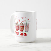 Kaffee-Liebhaber Valentinstag Kaffeetasse (Vorderseite Links)