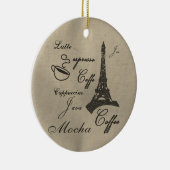 Kaffee-Liebhaber-Weihnachtsverzierung Keramikornament (Rechts)