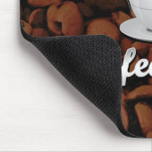 Kaffee-Liebhaber, weiße Bohnen der Schalen-/Brown Mousepad (Ecke)