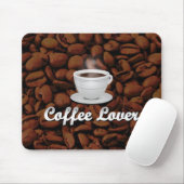 Kaffee-Liebhaber, weiße Bohnen der Schalen-/Brown Mousepad (Mit Mouse)