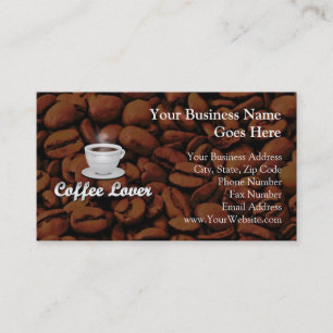 Kaffee-Liebhaber, weiße Bohnen der Schalen-/Brown Visitenkarte