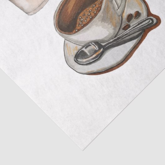 Kaffee liebt Latte Cappuccino Decoupage Papier (Ausschnitt)