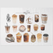 Kaffee liebt Latte Cappuccino Decoupage Papier (Vorderseite)
