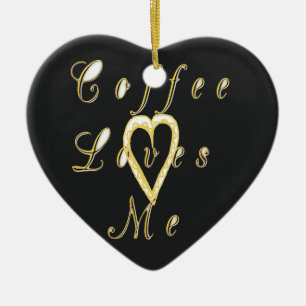 Kaffee liebt mich. keramik ornament