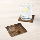 Kaffee liebt Word Art Rechteckiger Pappuntersetzer (Vor Ort)