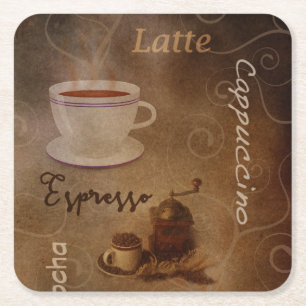 Kaffee liebt Word Art Rechteckiger Pappuntersetzer