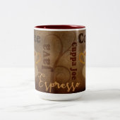 Kaffee liebt Word Art Zweifarbige Tasse (Mittel)