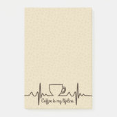 Kaffee Lifeline 4x6 Post-it Klebezettel (Vorderseite)