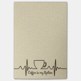 Kaffee Lifeline 4x6 Post-it Klebezettel