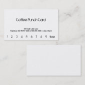 Kaffee-Lochkarte Treuekarte (Vorne/Hinten)