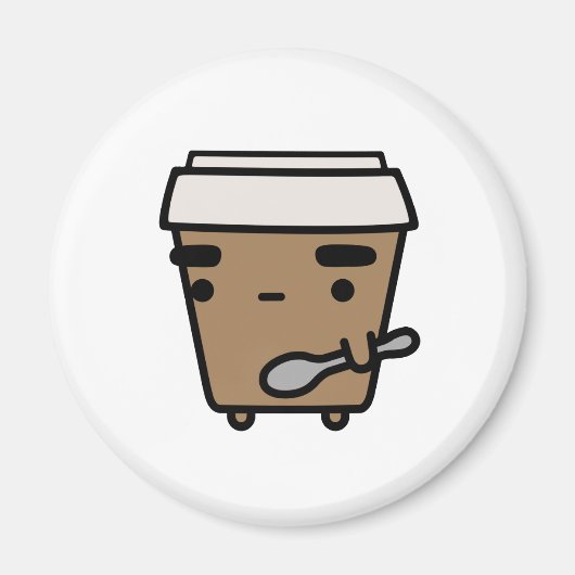 Kaffee & Löffel Magnet (Vorne)