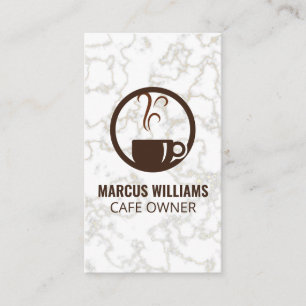 Kaffee-Logo Marmor Visitenkarte