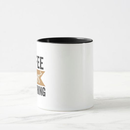 Kaffee löst alles Funny Coffein Lover Geschenk Tasse (Zentrum)