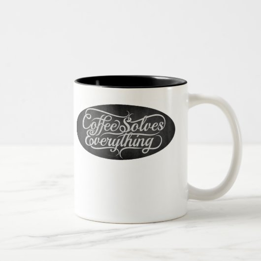 Kaffee löst alles Schale Zweifarbige Tasse (Rechts)