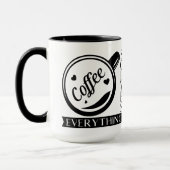 Kaffee löst alles, was komisches Zitat Schwarz-wei Tasse (Links)