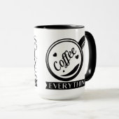 Kaffee löst alles, was komisches Zitat Schwarz-wei Tasse (VorderseiteRechts)