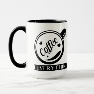 Kaffee löst jeden lustigen Spruch schwarz weiß  Tasse