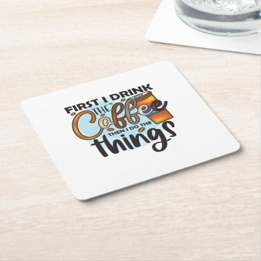 Kaffee Lover Als ich den Kaffee trinke Rechteckiger Pappuntersetzer (angewinkelt)