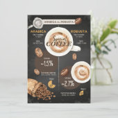 Kaffee Lover Arabica und Robusta Coffee Einladung (Stehend Vorderseite)