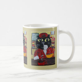 Kaffee Lover Barista Cat Folk Art Kaffeetasse
