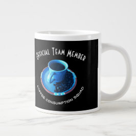 Kaffee Lover Blue Cup und Saucer Personalisiert Jumbo-Tasse