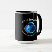 Kaffee Lover Blue Cup und Saucer Personalisiert Tasse (VorderseiteRechts)