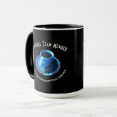 Kaffee Lover Blue Cup und Saucer Personalisiert Tasse (Vorderseite Links)