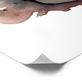 Kaffee Lover Boho Floral Wasserfarbe Grün braun Poster (Ecke)