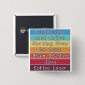 Kaffee Lover Button (Vorne & Hinten)