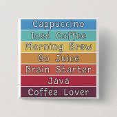 Kaffee Lover Button (Vorderseite)
