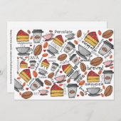 Kaffee Lover Café oder Café Grußkarte Einladung (Vorne/Hinten)