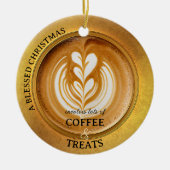 Kaffee Lover Cappuccino Keramik Ornament (Vorne)