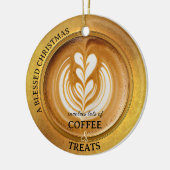 Kaffee Lover Cappuccino Keramik Ornament (Links)