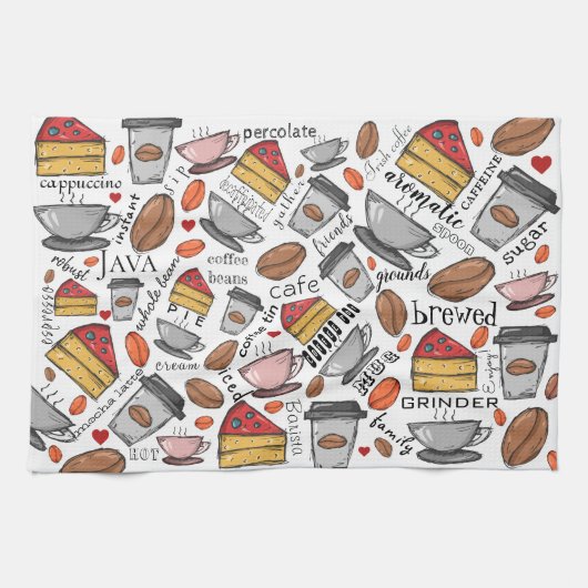 Kaffee Lover Coffee Shop oder Café Küchentücher (Horizontal)