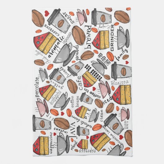 Kaffee Lover Coffee Shop oder Café Küchentücher (Vertikal)