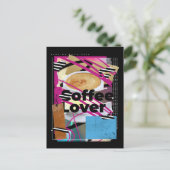 Kaffee-Lover-Collage Postkarte (Stehend Vorderseite)