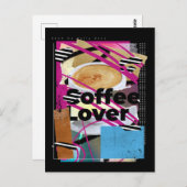Kaffee-Lover-Collage Postkarte (Vorne/Hinten)