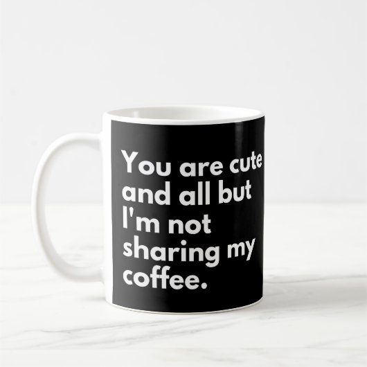 Kaffee Lover Coworker Modernes Sprichwort Kaffeetasse (Links)