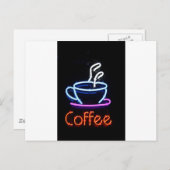 Kaffee Lover Cup Neon Sign Geschenk Geschenk vorha Postkarte (Vorne/Hinten)