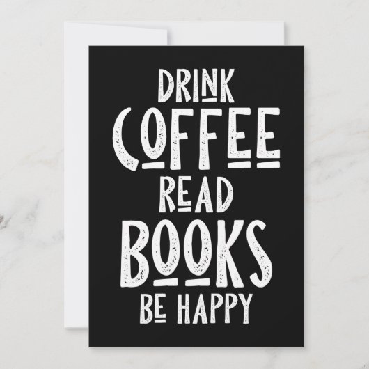 Kaffee Lover Drink Kaffee Bücher lesen glücklich s Save The Date (Vorderseite)